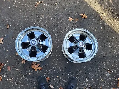 2x Vintage ET Mag 14 X 7 UNILUG 5 Spoke Aluminum Wheel Center Cap Gm Ford Mopar  • $215