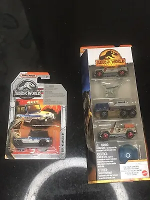 Matchbox Jurassic World Dominion 5 Pack Set + Jeep Wrangler Jurassic World BNIB • £10.99