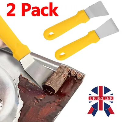 £6.59 • Buy 2Pcs Oven Cleaning Scraper Stainless Steel Kitchen Stoves Scraper Induction Hob