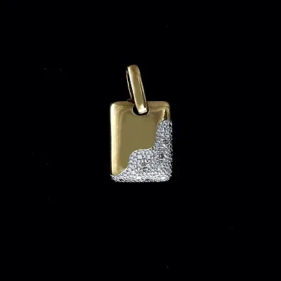 9ct Yellow Gold Fancy Diamond Pendant (0.01ct) • $169.67