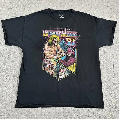 WWE WrestleMania VI T Shirt Adult L Ultimate Warrior Macho Man Wwf Hulk Hogan • $17
