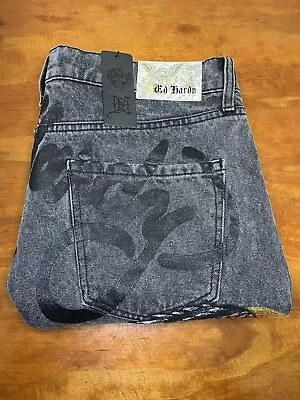 ED HARDY JEANS DENIM Battle Skull Loose Fit - Size 34x31 Mens - NWT - $ 195.00 • $69.99