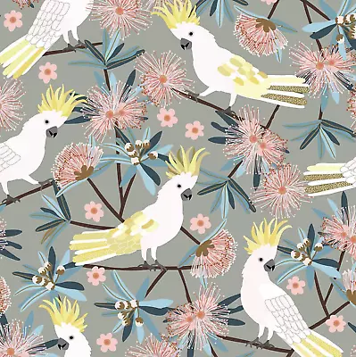 JOCELYN PROUST Cockatoo Bird Animal Sewing Cotton Fabric FQ • $6.75