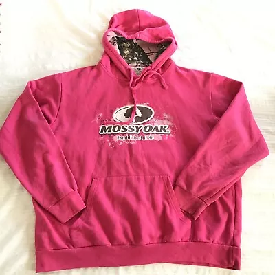 MOSSY OAK Pink Pullover Camo Hoodie Sweatshirt XL (16-18) Pocket • $10.05