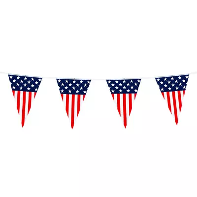 USA / America Stars & Stripes Flag Bunting Party Decoration 20Ft / 6M Long - New • £2.50