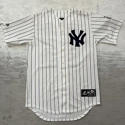 VTG Majestic MLB New York Yankees Mark Teixeira #25 Sewn Baseball Jersey Sz S • $115