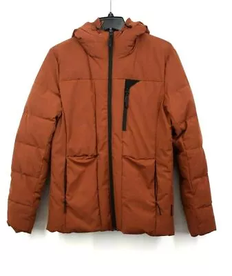 7 Diamonds Mens Dusty Orange Matterhorn Hooded Jacket Front Zip Closure Lined S • $51.14
