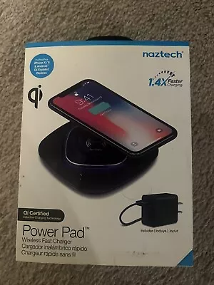 Naztech Power Pad Qi 10W Wireless Fast Charger W/Quick Charge 3.0 Wall Adapter • $12