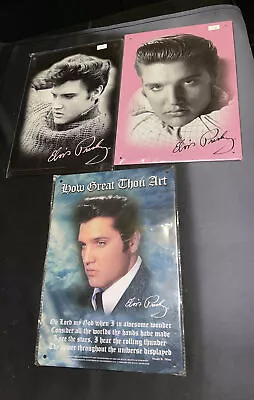  Love Me Tender  Elvis Presley 8  X 11.5  Metal Sign Thou Art Lot Of 3 Decor • $36.75