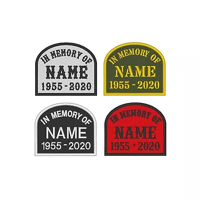 Custom Embroidered Tombstone In Memory Of Patch Biker Vest Badge 3.20  X 2.75  • $6.50