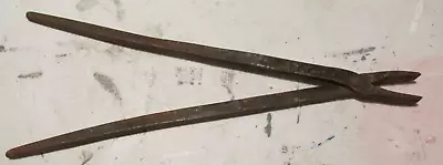Antique Blacksmith Forge Tongs  15  Long Steel Tools Hardware Farm • $21
