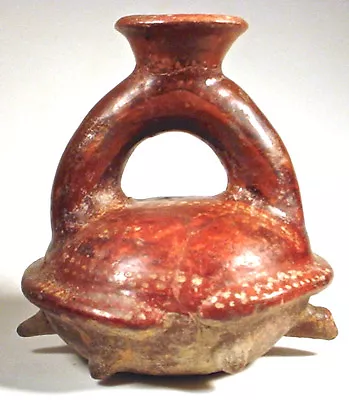 PRE-COLUMBIAN RARE S/S TURTLE POT MEXICO W/COA • $495