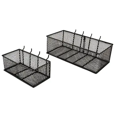 Steel Mesh Pegboard Basket In Black(2-Pack) • $14.76