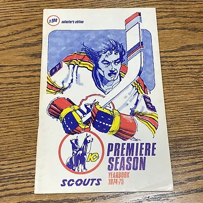 $40 • Buy NHL Kansas City Scouts Vintage Defunct 1974-75 Premiere Season Logo Yearbook