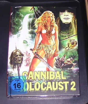Cannibal Holocaust 2 Limitiertes Nummeriertes Mediabook Blu Ray + Doppel Dvd Neu • £31.09