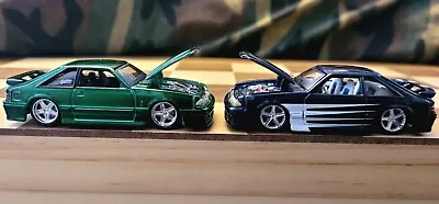 Maisto 1993 '93 Ford Mustang Cobra SVT Foxbody Navy Blue And Green Pair • $30