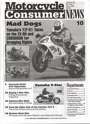 1998 May Motorcycle Consumer News - Vintage Magazine • £5.60