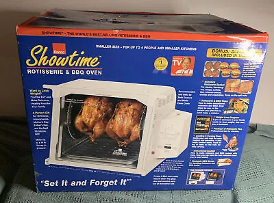 Ronco Showtime Rotisserie And Bbq Oven White NIB As Seen On Tv • $100