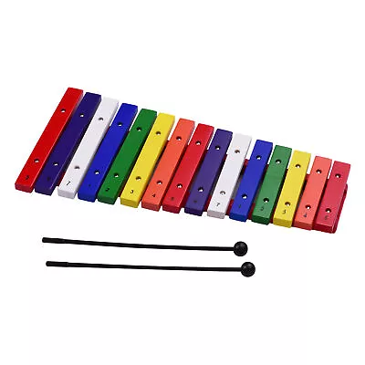 15 Keys Xylophone Colorful Musical Percussion Instrument Early M5T9 • $42.99