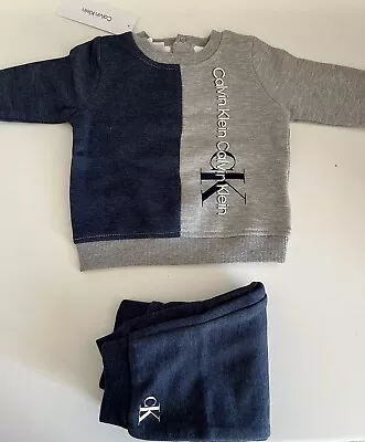 Calvin Klein Baby Boy 2-piece Sweater&joggers 3-6months Brand New With Tags • £45