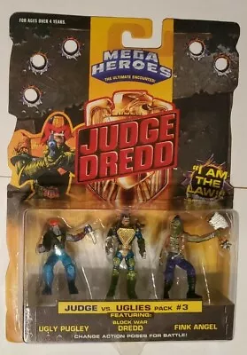 Judge Dredd Mega Heroes Multi-Packs Action Figures 1995 #3 Judge Vs Uglies NIP! • $14.99