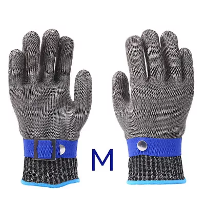 Cut Proof Stab Resistant Glove Stainless Steel Metal Mesh Butcher Safety Gloves. • $8.70