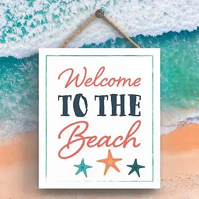 £10.98 • Buy Welcome To The Beach Seaside Beach Themed Nautical Hanging Plaque