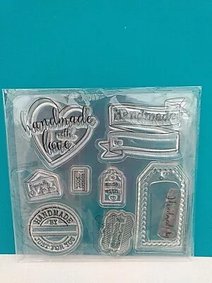 Clear Silicone Craft Stamps Of Wording  Hand Made  Set Of 9 • £1.20