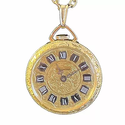 Vintage Lucerne Pendant Watch Necklace Swiss Made 1 Jewel • $30