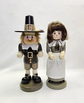 Rare Vintage 1996 1998 Zim's Pilgrim Couple Nutcracker Set Heirloom Collection • $149.99