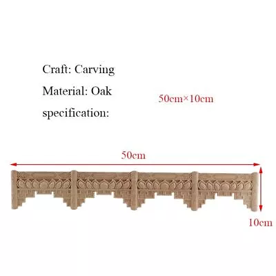 Wood Carved Applique Molding Frame Corner Onlay Unpainted Furniture Door Decor • $34.14