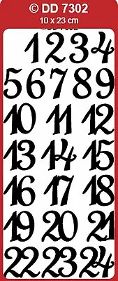 DD7302: Large 2.5cm Advent Calendar Numbers 0 - 24 Or Birthday Peel Off Stickers • £1.15