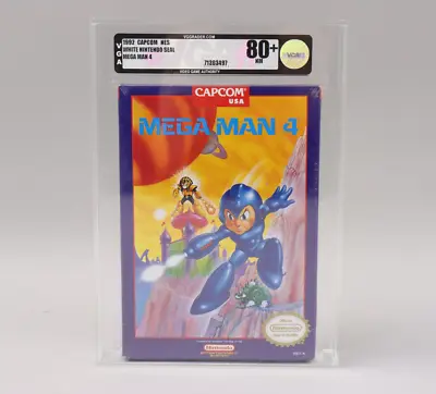 Mega Man 4 Nintendo NES 1992 Capcom New Factory Sealed H-Seam VGA Graded 80+ NM • $4999.99