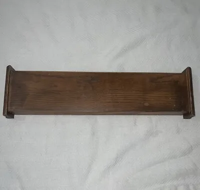 Vintage Oak Wood Church Pew Hymnal Bible Magazine Holder Rack • £23.51