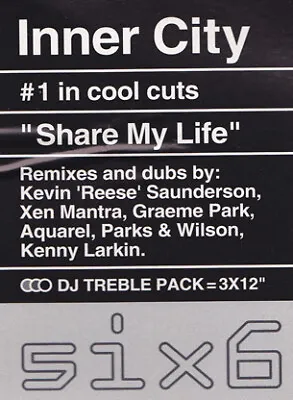 Inner City - Share My Life (Baseroom Remixes) (3x12  Promo) (Very Good Plus (VG • £13