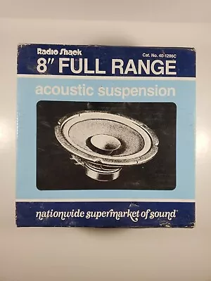 $39.98 • Buy Radio Shack #40-1286C 8  Full Range Acoustic Suspension Speaker Dual Cone Design
