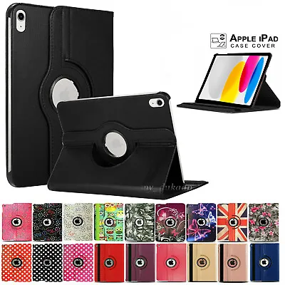 360° Rotation Leather Case Cover For IPad 10thGen/9/8/7/6/5 Air 5/4/3/2 Pro11 • £5.99