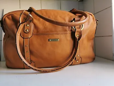 Storksak Elizabeth Designer Baby Changing Nappy Tan Brown Leather Shoulder Bag • £59.99