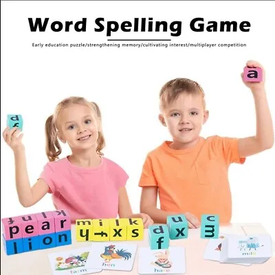 Matching Letter Game Kids Toys Alphabet Puzzles Flash Card Montessori Toy Puzzle • $10.30