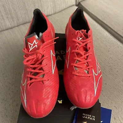 Mizuno Alpha JAPAN Red Coral Soccer Cleats P1GA2360 64 US9  W/Box • $185