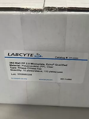 Labcyte PP-0200 384-Well PP 2.0 Microplates Echo Qualified 100 Plates/case • $299.99