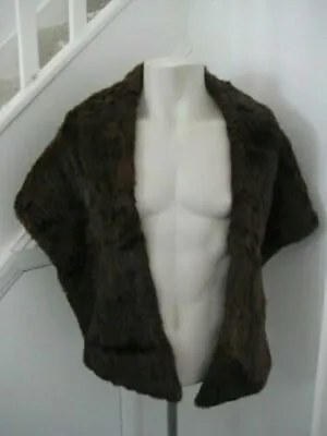 £29.99 • Buy Vintage Fur Stole Wrap Bolero Shawl Auburn Brown Possibly Dyed Mink? Or Fox?