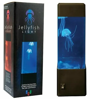 Jellyfish Tank Mood Light Aquarium Style Relaxing Colour Changing LED Desk Lamp • £15.49