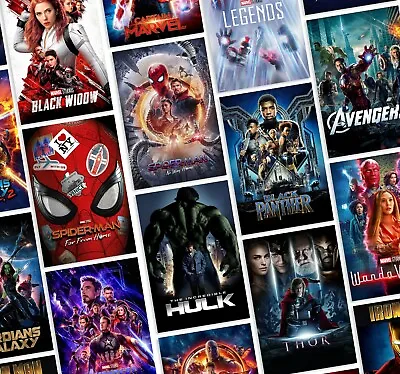 Marvel Movie Posters Wall Art Prints Cinema Avengers Gift A5 A4 A3 A2 A1 MAXI  • £3.99