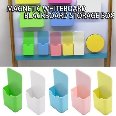 £3.79 • Buy Plastic Magnetic Pen Holder Pencil Cup Marker Storage Box For Whiteboard Fridge