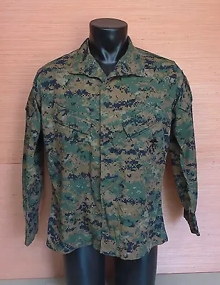 US Marine USMC Woodland MARPAT Camo MCCUU Blouse Jacket Coat Shirt Medium Short • $36.99