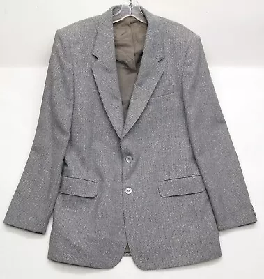 Jacket Fraser Sport Coat Jacket Wool Blue Herringbone Blazer Men's 40T 40 Tall • $14.30