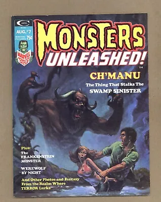 Monsters Unleashed #7 VF+ WEREWOLF BY NIGHT! Frankenstein! 1974 Marvel V955 • $36.95