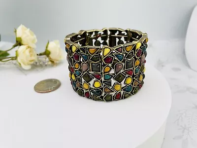 Lia Sophia Kiam Family Mosiac Statement Stretch Bangle Bracelet • $21.99