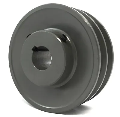 2AK27-5/8  OD:2.75  Sheave Pulley Dual Groove AV Belt 4L ID:5/8  Shaft 2AK2758 • $24.99